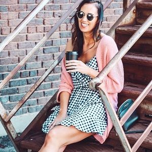 Gingham print dress